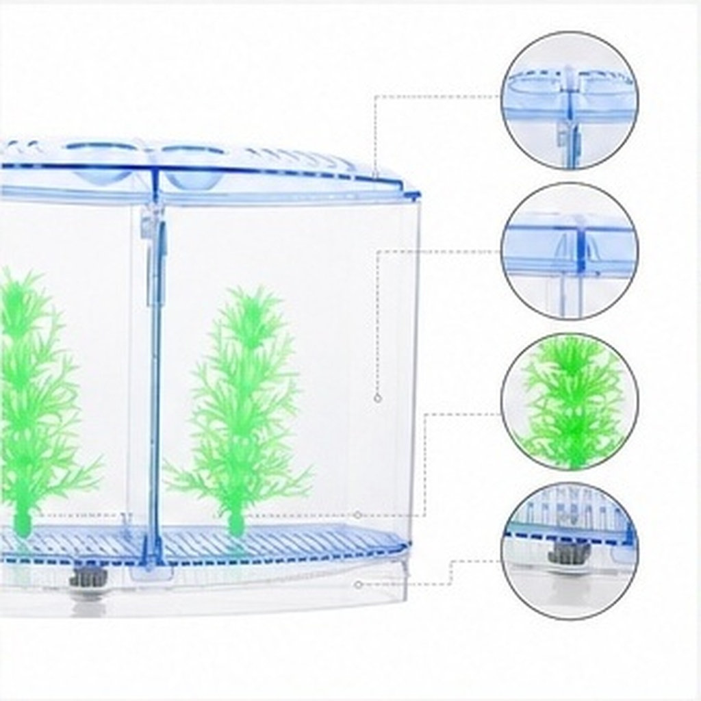 Live Plant Aquarium - 1 Set Akuarium Akrilik Kompak Transparan