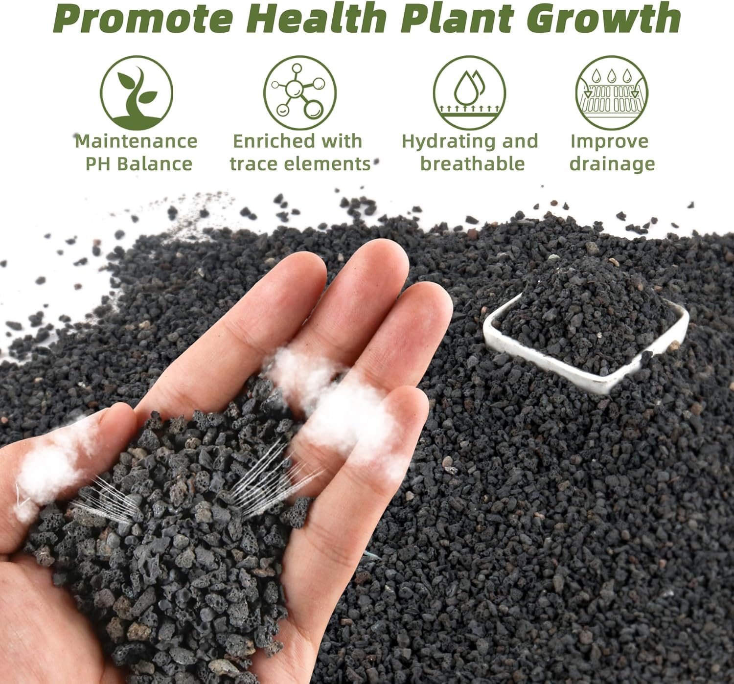 Plant Aquarium Pot - Media Filter Akuarium Hitam 3lb, Batu