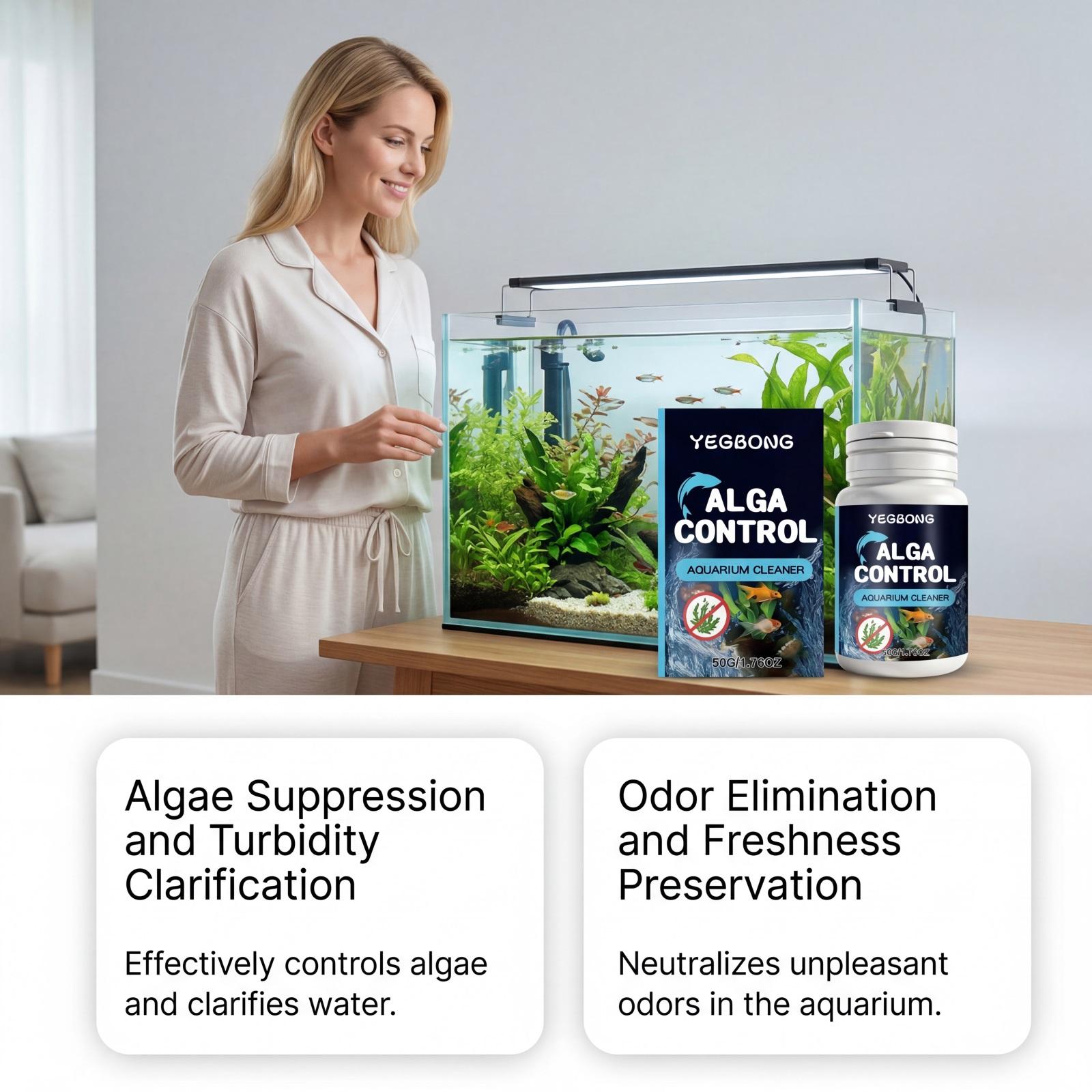 50g Bubuk Pembersih Akuarium P - Planted Aquarium Algae Control ulasan dan harga