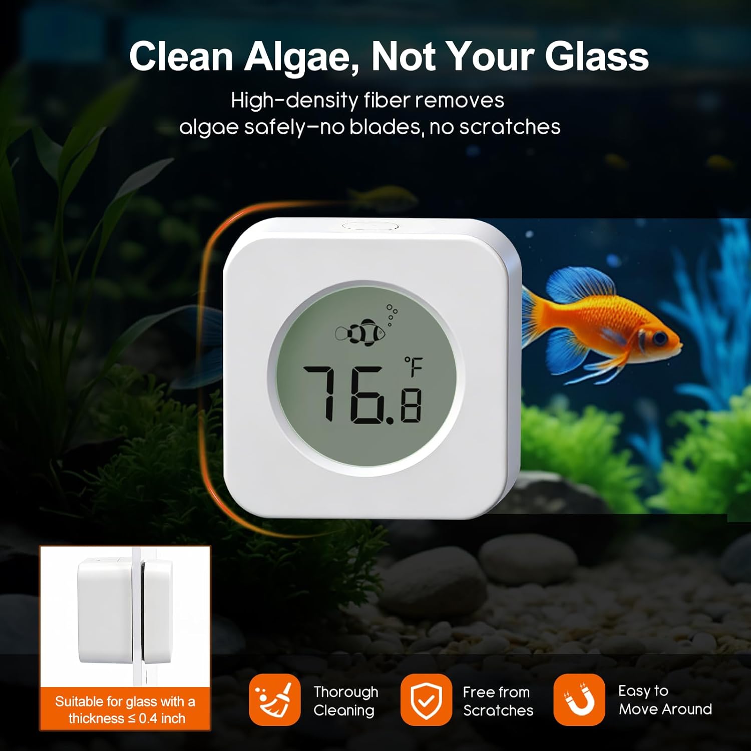 Pembersih Akuarium Magnetik de - Planted Aquarium Cleaning ulasan dan harga