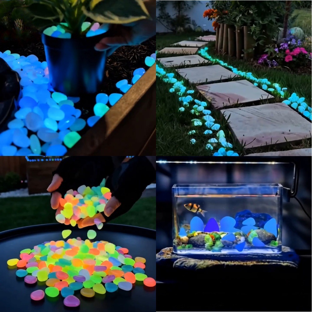 Batu Taman Bercahaya Warna-war - Plant Aquarium Pot ulasan dan harga
